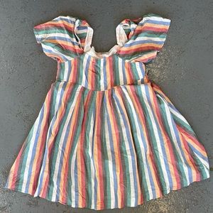 Madewell rainbow stripped summer dress size L